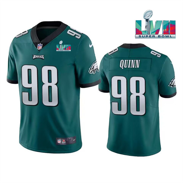 Philadelphia Eagles #98 Robert Quinn Green Super Bowl LVII Vapor Untouchable Limited Stitched Jersey