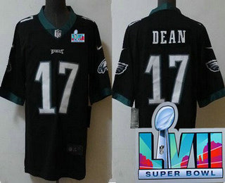 Philadelphia Eagles #17 Nakobe Dean Limited Black Super Bowl LVII Vapor Jersey