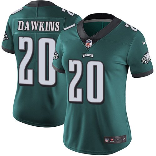 Nike Eagles #20 Brian Dawkins Midnight Green Team Color Women's Stitched NFL Vapor Untouchable Limit