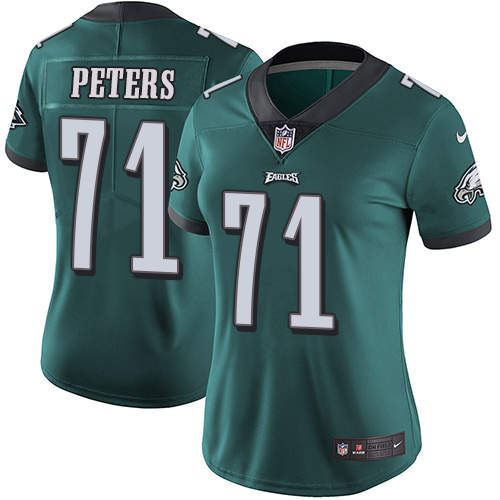 Nike Eagles #71 Jason Peters Midnight Green Team Color Women's Stitched NFL Vapor Untouchable Limite