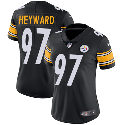 Nike Steelers #97 Cameron Heyward Black Team Color Women's Stitched NFL Vapor Untouchable Limited Je