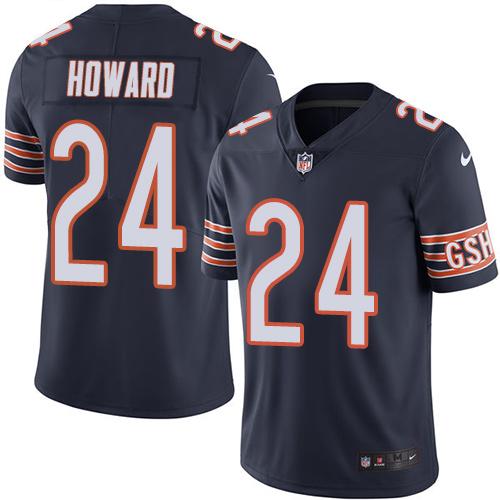 Nike Bears #24 Jordan Howard Navy Blue Team Color Men's Stitched NFL Vapor Untouchable Limited Jerse