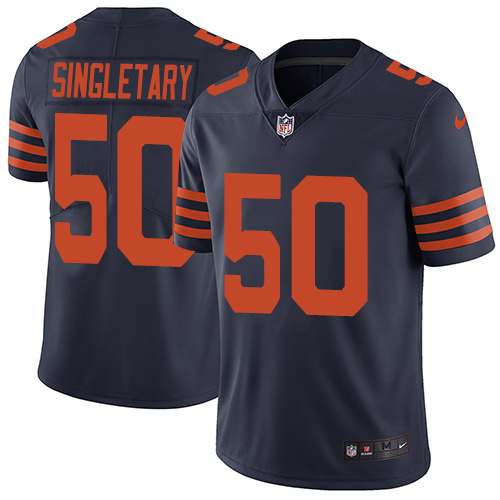 Nike Bears #50 Mike Singletary Navy Blue Alternate Men's Stitched NFL Vapor Untouchable Limited Jers