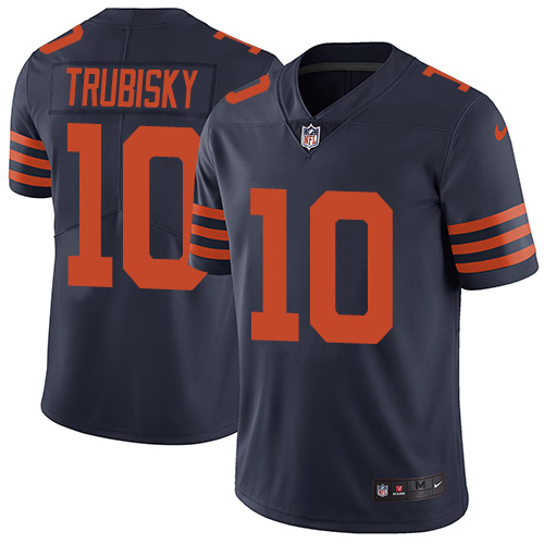 Nike Bears #10 Mitchell Trubisky Navy Blue Alternate Men's Stitched NFL Vapor Untouchable Limited Je