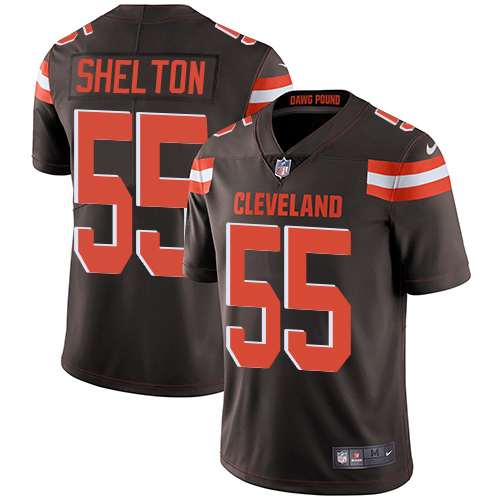 Nike Browns #55 Danny Shelton Brown Team Color Men's Stitched NFL Vapor Untouchable Limited Jersey