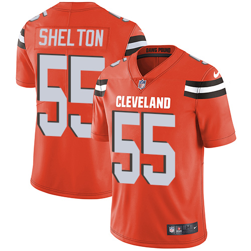 Nike Browns #55 Danny Shelton Orange Alternate Men's Stitched NFL Vapor Untouchable Limited Jersey