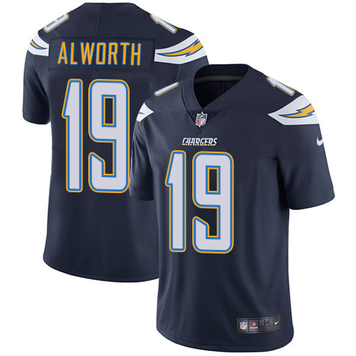 Nike Chargers #19 Lance Alworth Navy Blue Team Color Men's Stitched NFL Vapor Untouchable Limited Je