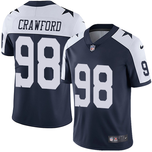 Nike Cowboys #98 Tyrone Crawford Navy Blue Thanksgiving Men's Stitched NFL Vapor Untouchable Limited