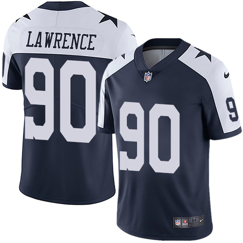 Nike Cowboys #90 Demarcus Lawrence Navy Blue Thanksgiving Men's Stitched NFL Vapor Untouchable Limit