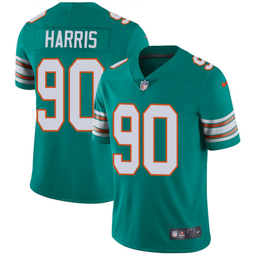 Nike Dolphins #90 Charles Harris Aqua Green Alternate Men's Stitched NFL Vapor Untouchable Limited J