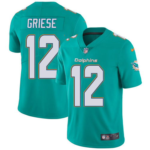 Nike Dolphins #12 Bob Griese Aqua Green Team Color Men's Stitched NFL Vapor Untouchable Limited Jers