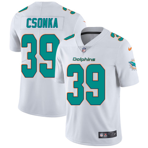 Nike Dolphins #39 Larry Csonka White Men's Stitched NFL Vapor Untouchable Limited Jersey