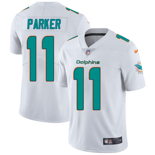 Nike Dolphins #11 DeVante Parker White Men's Stitched NFL Vapor Untouchable Limited Jersey