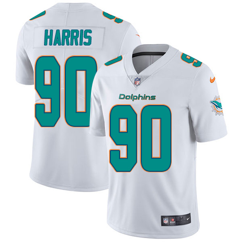 Nike Dolphins #90 Charles Harris White Men's Stitched NFL Vapor Untouchable Limited Jersey