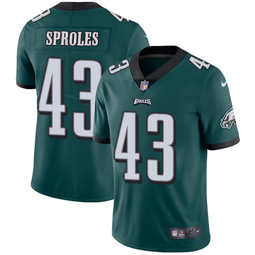 Nike Eagles #43 Darren Sproles Midnight Green Team Color Men's Stitched NFL Vapor Untouchable Limite