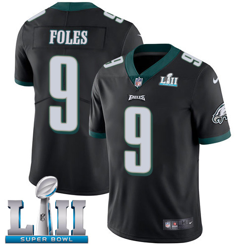 Nike Eagles #9 Nick Foles Black Alternate Super Bowl LII Men's Stitched NFL Vapor Untouchable Limite