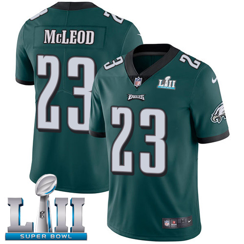 Nike Eagles #23 Rodney McLeod Jr Midnight Green Team Color Super Bowl LII Men's Stitched NFL Vapor U