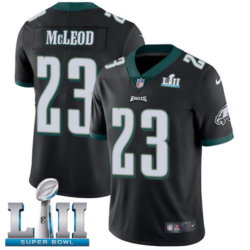 Nike Eagles #23 Rodney McLeod Jr Black Alternate Super Bowl LII Men's Stitched NFL Vapor Untouchable