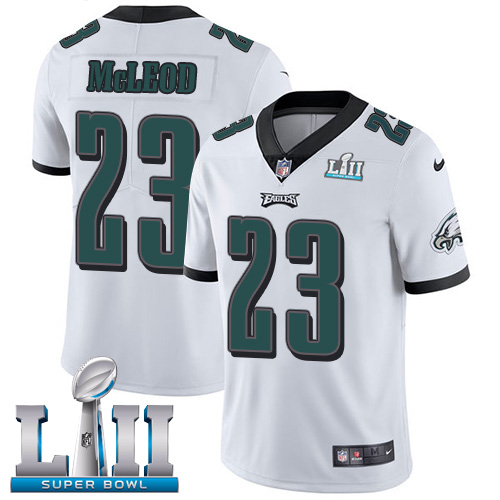 Nike Eagles #23 Rodney McLeod Jr White Super Bowl LII Men's Stitched NFL Vapor Untouchable Limited J