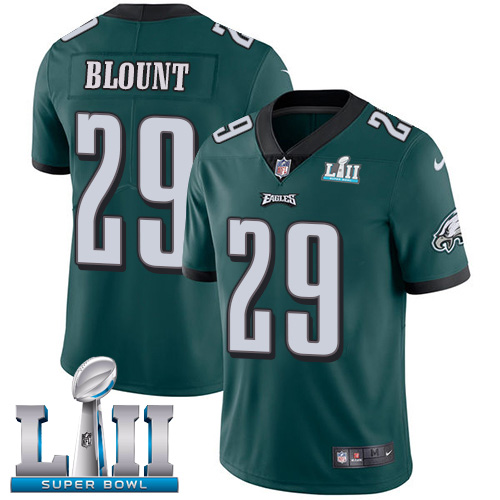 Nike Eagles #29 LeGarrette Blount Midnight Green Team Color Super Bowl LII Men's Stitched NFL Vapor