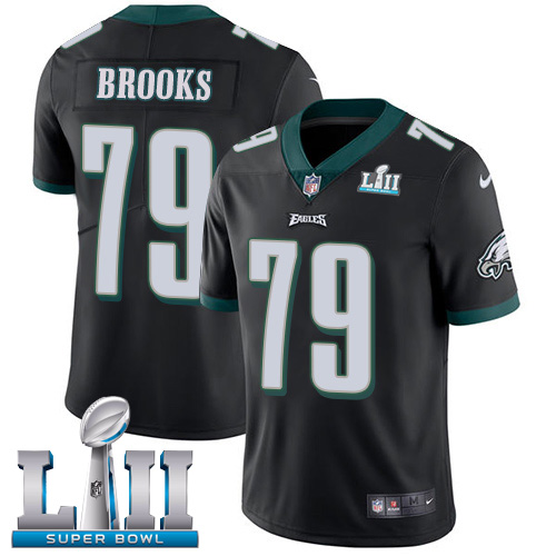 Nike Eagles #79 Brandon Brooks Black Alternate Super Bowl LII Men's Stitched NFL Vapor Untouchable L