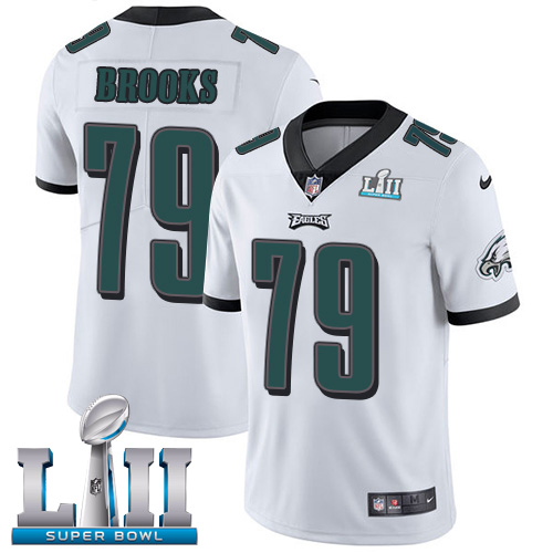 Nike Eagles #79 Brandon Brooks White Super Bowl LII Men's Stitched NFL Vapor Untouchable Limited Jer