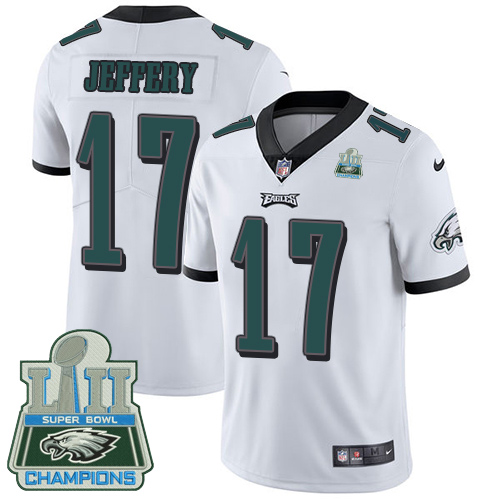 Nike Eagles #17 Alshon Jeffery White Super Bowl LII Champions Men's Stitched NFL Vapor Untouchable L