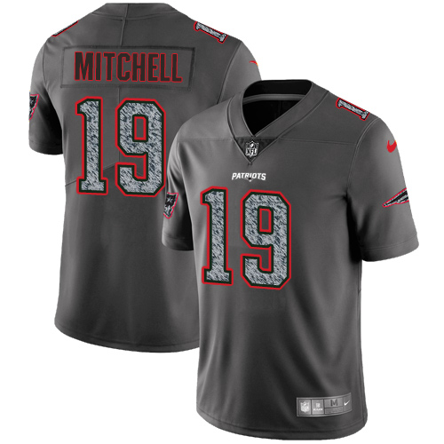 Nike Patriots #19 Malcolm Mitchell Gray Static Men's Stitched NFL Vapor Untouchable Limited Jersey