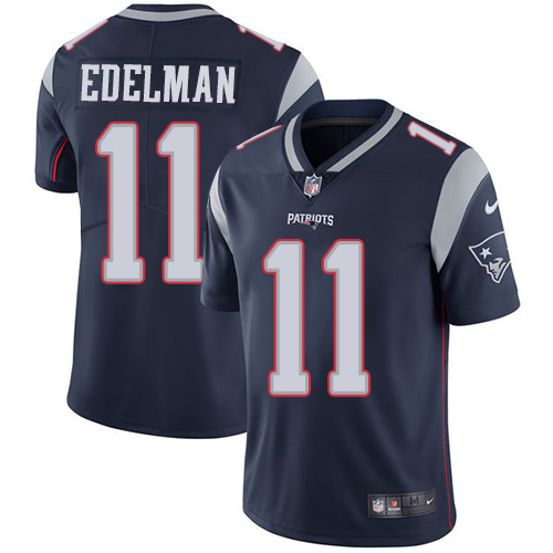 Nike Patriots #11 Julian Edelman Navy Blue Team Color Men's Stitched NFL Vapor Untouchable Limited J