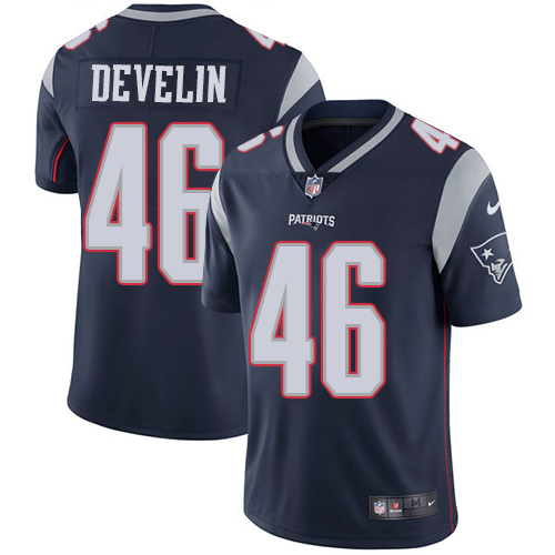 Nike Patriots #46 James Develin Navy Blue Team Color Men's Stitched NFL Vapor Untouchable Limited Je