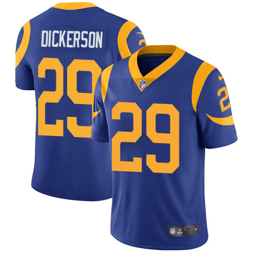 Nike Rams #29 Eric Dickerson Royal Blue Alternate Men's Stitched NFL Vapor Untouchable Limited Jerse