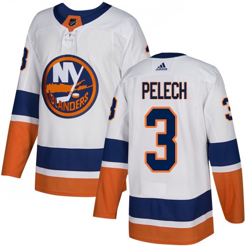 New York Islanders #3 Adam Pelech White Away Authentic Stitched NHL Jersey