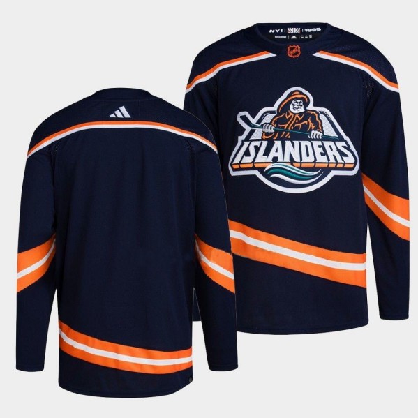 New York Islanders Blank 2022 Navy Reverse Retro 2.0 Stitched Jersey