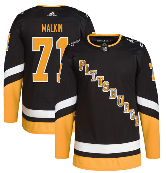 Pittsburgh Penguins #71 Evgeni Malkin 2021-2022 Black Stitched Jersey
