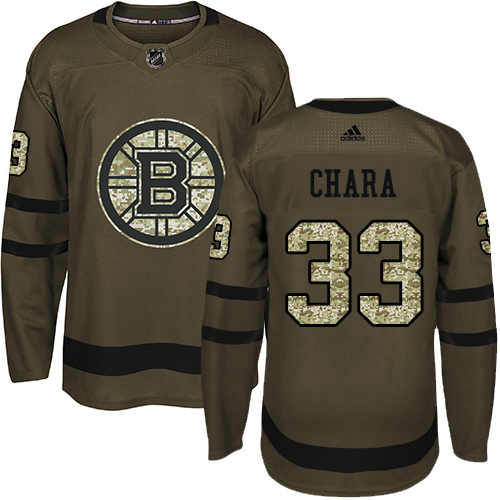 Adidas Bruins #33 Zdeno Chara Green Salute to Service Stitched NHL Jersey