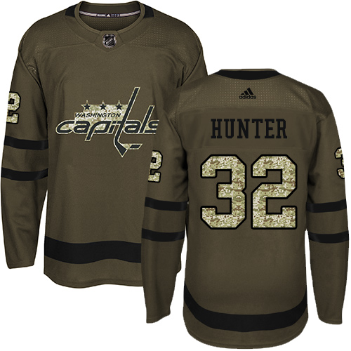 Adidas Capitals #32 Dale Hunter Green Salute to Service Stitched NHL Jersey