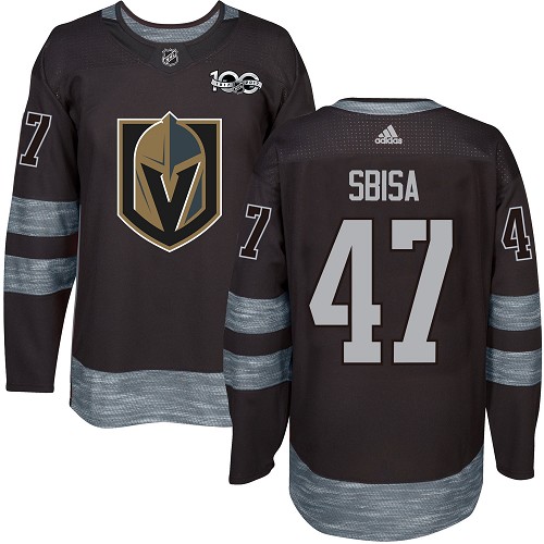 Adidas Golden Knights #47 Luca Sbisa Black 1917-2017 100th Anniversary Stitched NHL Jersey