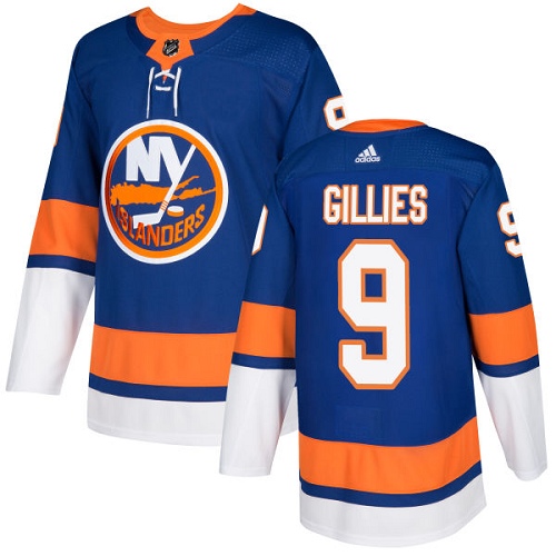 Adidas Islanders #9 Clark Gillies Royal Blue Home Authentic Stitched NHL Jersey