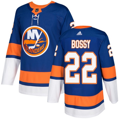 Adidas Islanders #22 Mike Bossy Royal Blue Home Authentic Stitched NHL Jersey