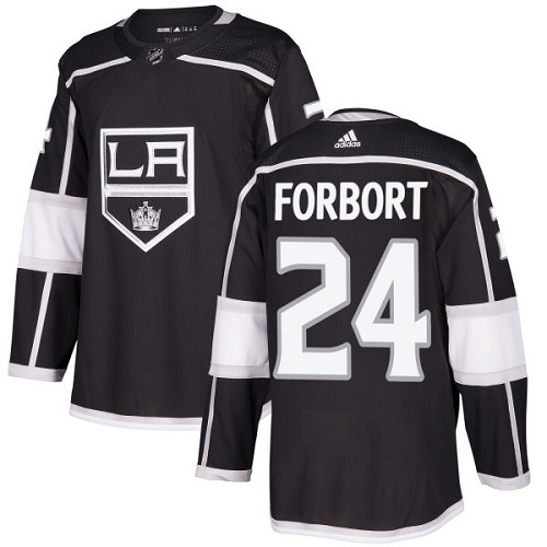 Adidas Kings #24 Derek Forbort Black Home Authentic Stitched NHL Jersey