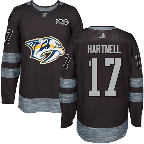 Adidas Predators #17 Scott Hartnell Black 1917-2017 100th Anniversary Stitched NHL Jersey