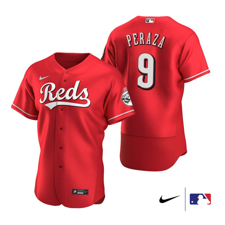 Nike Men #9 Jose Peraza Cincinnati Reds Baesball Jerseys Sale-Scarlet