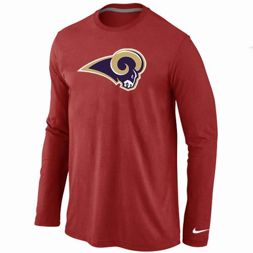 St.Louis Rams Logo Long Sleeve T-Shirt RED