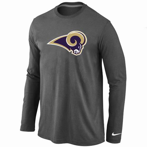 St.Louis Rams Logo Long Sleeve T-Shirt D.Grey