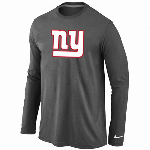 New York Giants Logo Long Sleeve T-Shirt D.Grey