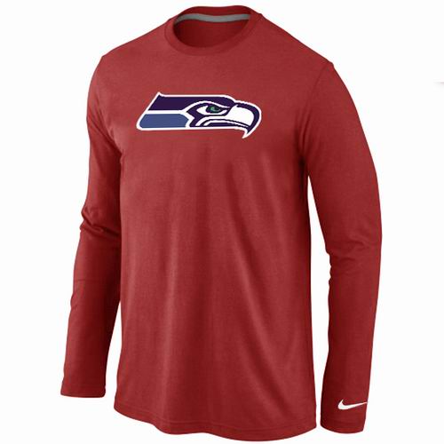 Seattle Seahawks Logo Long Sleeve T-Shirt RED