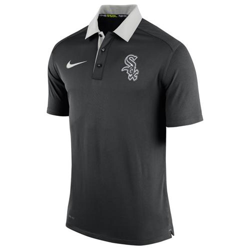 Chicago White Sox Nike Black Authentic Collection Dri-FIT Elite Polo