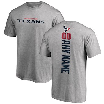 Houston Texans Pro Line Ash 00 Personalized Backer T-Shirt