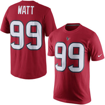 Houston Texans 99 JJ Watt Red Player Pride Name & Number T-Shirt
