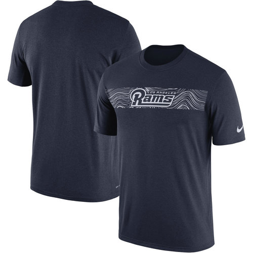 Los Angeles Rams Navy Sideline Seismic Legend T-Shirt